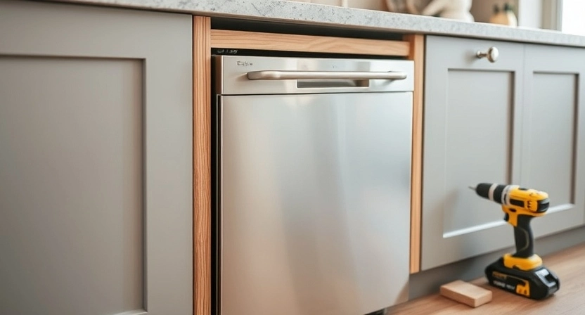 Hide Gap Between Dishwasher and Cabinet