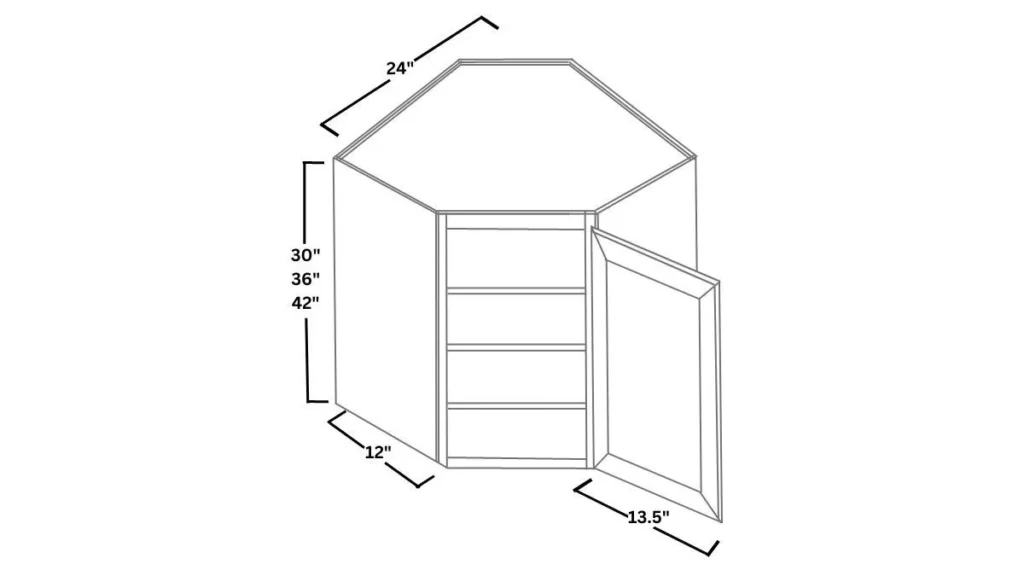 Diagonal corner wall cabinet dimensions

